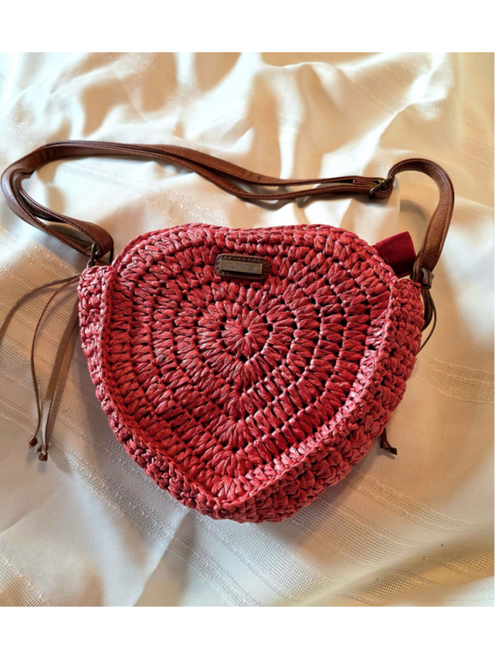 Sun N Sand Cross Body Bag Orange Heart